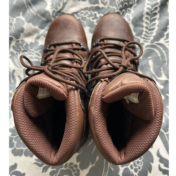 Merrell Womens Ridge Boots Gore-Tex Dark Brown Leather Lace Up Vibram Womens 7.5 - Picture 8 of 13